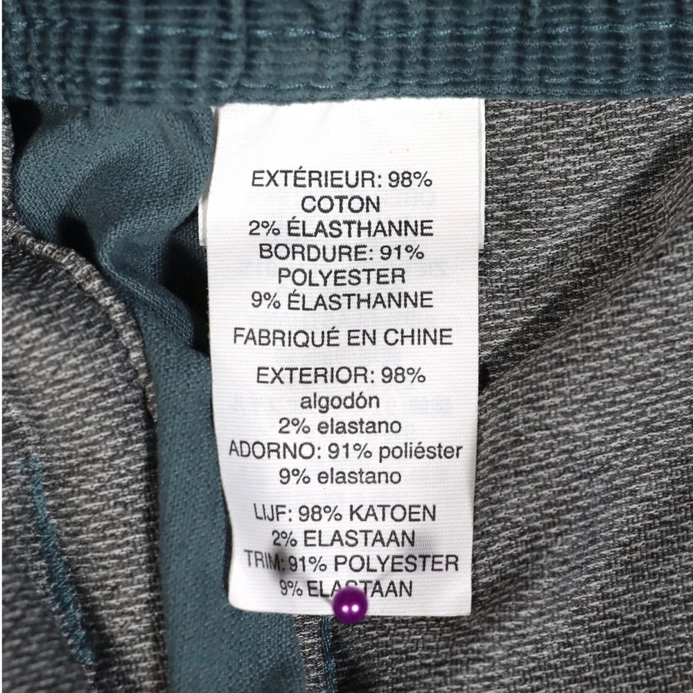 Vuori Optimist Pants Mens Large Teal Blue Corduroy Elastic Waist Drawstring V440